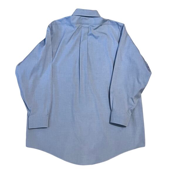 Brooks Brothers Blue Traditional Fit Non Iron Dress Shirt 17 33 100% Cotton - Picture 2 of 4